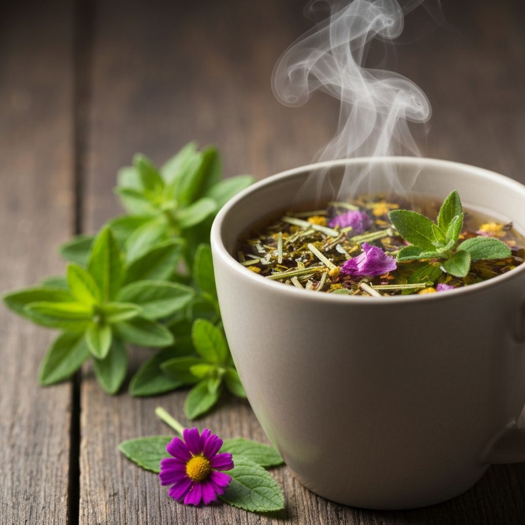 Herbal calm preparation with fresh botanicals